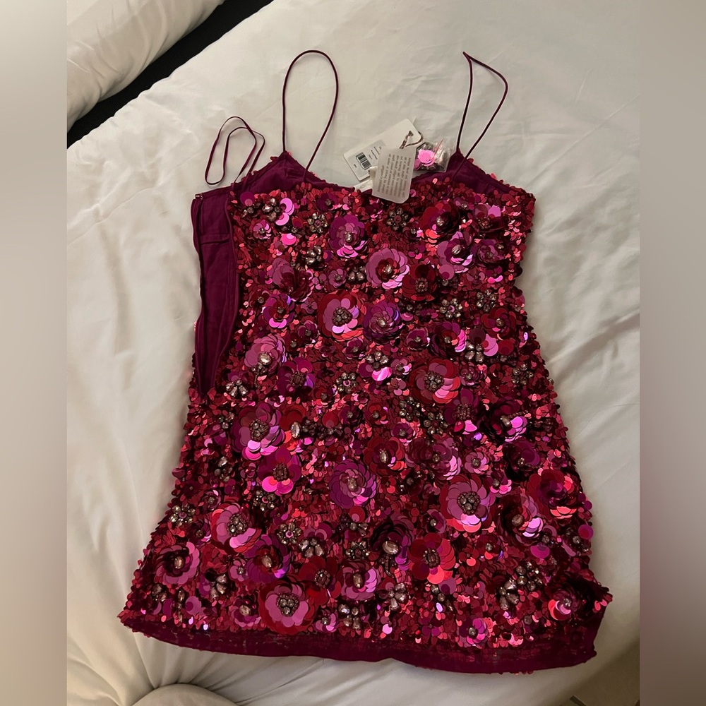 LoveShackFancy Rutherford Dress in Rouge Poppy NWT - Picture 4 of 9